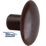 Verbindungsschraube-Abdeckkappe, 12 mm braun