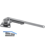 LAMP� Hochstellst�tze NSDX 35, LINKS, �ffnungswinkel 80�-90�-100�,FE vernickelt