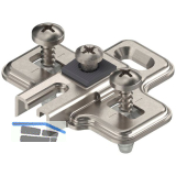 BLUM MODUL Kreuzmontageplatte, Stahl, EXPANDO, Distanz 0 mm