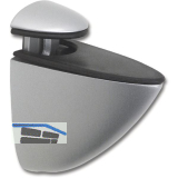 Glastablar-Klemmtr�ger Oval, Glas 2 - 14 mm, Zamak mattchrom lackiert