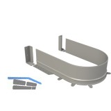 VOLPATO Syphonausschnitt Syphon flex Bodenst�rke 19 mm Kunststoff Grau