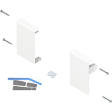 BLUM TANDEMBOX antaro Fronthalter H�he M, Kunststoff Seidenwei�