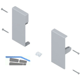 BLUM TANDEMBOX antaro Fronthalter H�he K, Kunststoff grau RAL9006