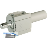 Steckbodentr�ger Kintai, Bohr � 5 mm, Stahl vernickelt/Kunststoff grau