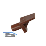 Steckbodentr�ger Winkel 2, Bohr � 6 mm, Kunststoff braun