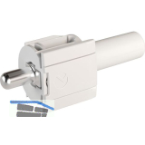 Steckbodentr�ger Kintai, Bohr � 5 mm, Stahl vernickelt/Kunststoff wei�