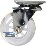 Lenkrolle Gummi transparent 50 mm 30 kg