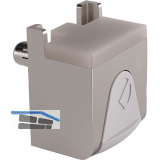 Glasbodentr�ger KUBIC zum Stecken, Bohr � 3 mm, Zamak vernickelt