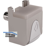 Glasbodentr�ger KUBIC zum Stecken, Bohr � 5 mm, Zamak vernickelt