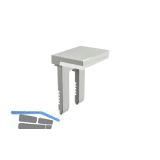 Oberteil zu Glasbodentr�ger KUBIC mit Gummiauflage transparent, Zamak vernickelt