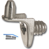 Bodentr�ger Drill zum Anschrauben, Bohr � 5 mm, Zink vernickelt, VPE 100 ST