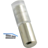 Glasbodentr�ger Claudia zum Stecken, Bohr � 5 mm, Stahl vernickelt