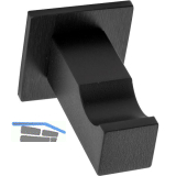 Mantelhaken Naxos H�he 30, Breite 30 mm, Aluminium RAL Classic Farbe