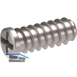 Befestigungsschraube - Euroschraube 6 x 10.5 mm, Stahl vernickelt, VPE 100 ST