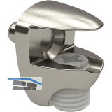 Glasbodentr�ger Cobra zum Stecken, Bohr � 5 mm, Zinkdruckguss vern., VPE 100 ST