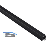 ALUMIS Smartcube Profil oben mit Laufschiene Alu schwarz