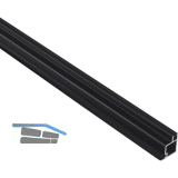 ALUMIS Smartcube Profil unten mit Laufschiene Alu schwarz