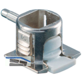 Steckbodentr�ger Unico, Bohr � 3 mm, Zinkdruckguss vernickelt/KS