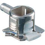 Steckbodentr�ger Unico, Bohr � 5 mm, Zinkdruckguss vernickelt/KS