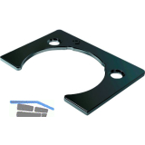 KIMANA Distanzplatte zu Klappenband, H�he 2 mm vernickelt dunkelgrau