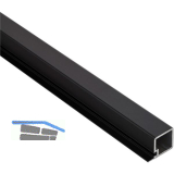 ALUMIS Smartcube Profil Auflage 16 mm Alu schwarz