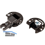 KIMANA SKIN Klappenband, 3-teilig, Zamak vernickelt dunkelgrau