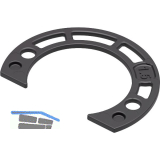 KIMANA SKIN Distanzplatte zu Klappenband, H�he 1,5 mm, Kunststoff anthrazit