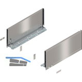 BLUM LEGRABOX pure Zarge H�he C, NL 400, INOX (Anti-Fingerprint)