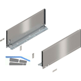 BLUM LEGRABOX pure Zarge H�he C, NL 450, INOX (Anti-Fingerprint)