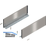 BLUM LEGRABOX pure Zarge H�he C, NL 550, INOX (Anti-Fingerprint)