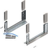 BLUM LEGRABOX free, Zarge H�he C, NL 400, Inox (Antifingerprint)