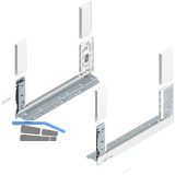 BLUM LEGRABOX free, Zarge H�he C, NL 400, Seidenwei�-matt