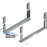 BLUM LEGRABOX free, Zarge H�he C, NL 650, Inox (Antifingerprint)