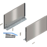 BLUM LEGRABOX pure Zarge H�he F, NL 400, INOX (Anti-Fingerprint)