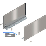 BLUM LEGRABOX pure Zarge H�he F, NL 450, INOX (Anti-Fingerprint)