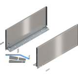 BLUM LEGRABOX pure Zarge H�he F, NL 550, INOX (Anti-Fingerprint)