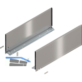 BLUM LEGRABOX pure Zarge H�he F, NL 650, INOX (Anti-Fingerprint)