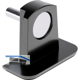 Bodentr�ger Tris Tr�gerteil SL19, Zinkdruckguss vernickelt schwarz mit Stift