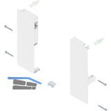 BLUM TANDEMBOX antaro Fronthalter H�he C, Kunststoff Seidenwei�