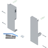 BLUM TANDEMBOX antaro Fronthalter H�he C, Kunststoff grau RAL9006