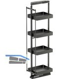 VS TAL Larder 5 Hochschrankauszug Set Essentio KB 400 mm 4 Ablagen Lava