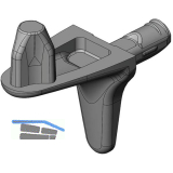 Steckbodentr�ger Optimus 2 Zapfen Bohr � 3 mm, Zamak vernickelt