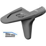 Steckbodentr�ger Optimus 1 Zapfen Bohr � 3 mm, Zamak vernickelt schwarz