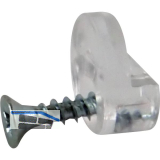 SISO Glas / Spiegel Clip f�r 4 mm St�rke, Kunststoff transparent