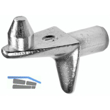 Steckbodentr�ger Winkel 3, Bohr � 5 mm, Zink vernickelt