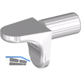 Steckbodentr�ger Winkel 1, Bohr � 5 mm, Zink vernickelt, VPE 1000 ST