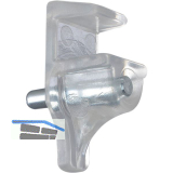 Glasbodentr�ger Andrea zum Stecken,Bohr � 3 mm,Kunststoff transparent,VPE 1000ST