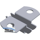 ELEMENT SYSTEM Einsteckhalter 11611 beidseitig Edelstahl