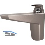 Tablar-Klemmtr�ger Moon, Materialst�rke 15-50 mm, Zinkdruckguss silber metallic