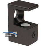 Glasbodentr�ger GRACE zum Schrauben, 5-6 mm Glas, Zamak vernickelt schwarz